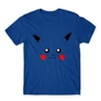 Királykék Pokémon férfi rövid ujjú póló - Pikachu face