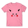 Világos rózsaszín Pokémon férfi rövid ujjú póló - Pikachu face