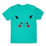 Türkiz Pokémon férfi rövid ujjú póló - Pikachu face