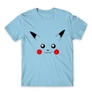 Világoskék Pokémon férfi rövid ujjú póló - Pikachu face