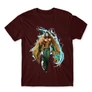 Bordó Aquaman férfi rövid ujjú póló - Logó