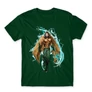 Sötétzöld Aquaman férfi rövid ujjú póló - Logó