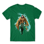 Kép 25/25 - Zöld Aquaman férfi rövid ujjú póló - Logó