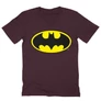 Bordó Batman férfi V-nyakú póló - Logó