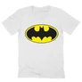 Fehér Batman férfi V-nyakú póló - Logó