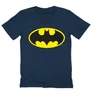 Sötétkék Batman férfi V-nyakú póló - Logó