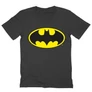 Sötétszürke Batman férfi V-nyakú póló - Logó
