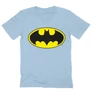 Világoskék Batman férfi V-nyakú póló - Logó
