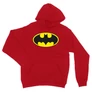 Piros Batman unisex kapucnis pulóver - Logó