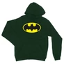 Sötétzöld Batman unisex kapucnis pulóver - Logó