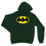 Kép 10/14 - Sötétzöld Batman unisex kapucnis pulóver - Logó