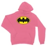 Világos rózsaszín Batman unisex kapucnis pulóver - Logó