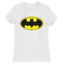 Fehér Batman női rövid ujjú póló Logó