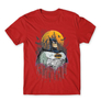 Kép 15/25 - Piros Batman férfi rövid ujjú póló - Batman Comic Grunge