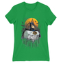 Kép 22/22 - Zöld Batman női rövid ujjú póló - Batman Comic Grunge