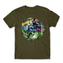 Khaki Batman férfi rövid ujjú póló - Batman Circle