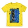 Citromsárga Batman férfi rövid ujjú póló - Batmobile Blueprint