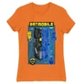 Narancs Batman női rövid ujjú póló - Batmobile Blueprint