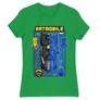 Zöld Batman női rövid ujjú póló - Batmobile Blueprint