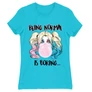 Atollkék Harley Quinn női rövid ujjú póló - Being Normal Is Boring