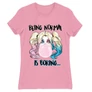 Világos rózsaszín Harley Quinn női rövid ujjú póló - Being Normal Is Boring