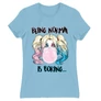 Világoskék Harley Quinn női rövid ujjú póló - Being Normal Is Boring