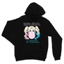 Fekete Harley Quinn unisex kapucnis pulóver - Being Normal Is Boring