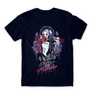Sötétkék Harley Quinn férfi rövid ujjú póló - Graffiti