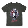 Kép 18/24 - Sötétszürke Harley Quinn férfi rövid ujjú póló - Graffiti