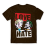 Kép 4/24 - Barna Harley Quinn férfi rövid ujjú póló - Joker and Harley love