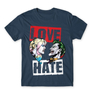 Kép 8/24 - Denim Harley Quinn férfi rövid ujjú póló - Joker and Harley love