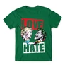 Zöld Harley Quinn férfi rövid ujjú póló - Joker and Harley love