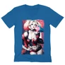 Királykék Harley Quinn férfi V-nyakú póló - Sexy Harley Quinn