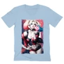 Világoskék Harley Quinn férfi V-nyakú póló - Sexy Harley Quinn
