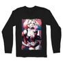 Fekete Harley Quinn férfi hosszú ujjú póló - Sexy Harley Quinn