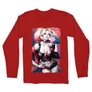 Piros Harley Quinn férfi hosszú ujjú póló - Sexy Harley Quinn