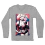 Sportszürke Harley Quinn férfi hosszú ujjú póló - Sexy Harley Quinn