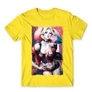 Citromsárga Harley Quinn férfi rövid ujjú póló - Sexy Harley Quinn