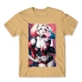 Homok Harley Quinn férfi rövid ujjú póló - Sexy Harley Quinn