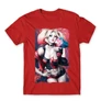 Piros Harley Quinn férfi rövid ujjú póló - Sexy Harley Quinn