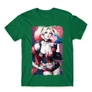 Zöld Harley Quinn férfi rövid ujjú póló - Sexy Harley Quinn