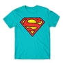 Atollkék Superman - férfi rövid ujjú póló - Classic Logó