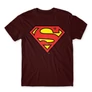 Bordó Superman - férfi rövid ujjú póló - Classic Logó