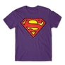 Sötétlila Superman - férfi rövid ujjú póló - Classic Logó