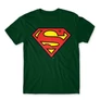 Sötétzöld Superman - férfi rövid ujjú póló - Classic Logó