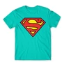 Türkiz Superman - férfi rövid ujjú póló - Classic Logó