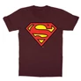 Bordó Superman - gyerek rövid ujjú póló - Classic Logó