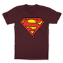 Kép 2/14 - Bordó Superman - gyerek rövid ujjú póló - Classic Logó