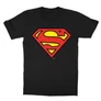 Fekete Superman - gyerek rövid ujjú póló - Classic Logó