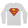 Fehér Superman - férfi hosszú ujjú póló - Classic Logó